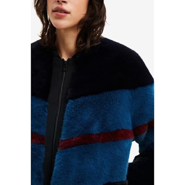 Desigual Grisse fleece för kvinnor - blå/svart - L Mörkblå jag