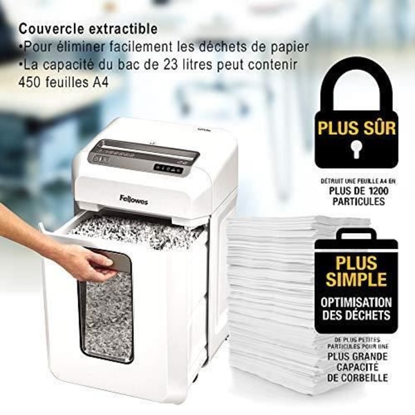 Dokumentförstörare - Fellowes - Powershred 12Ms - Mini-snitt - Hög säkerhet - 12 ark