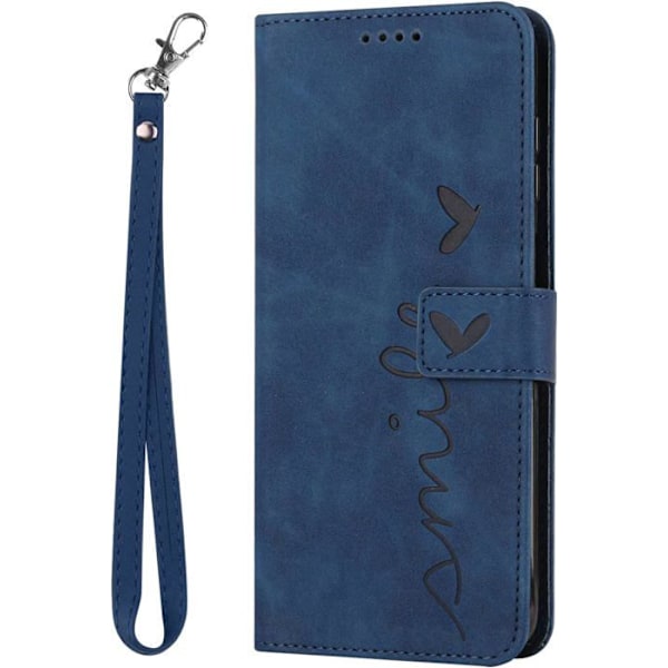 Coque För Samsung Galaxy A14 5G, Etui Hölster I Premium PU Läder Samsung Galaxy A14 5G, Magnetisk Flip [Plånbok Förvaring[J1787] Blå