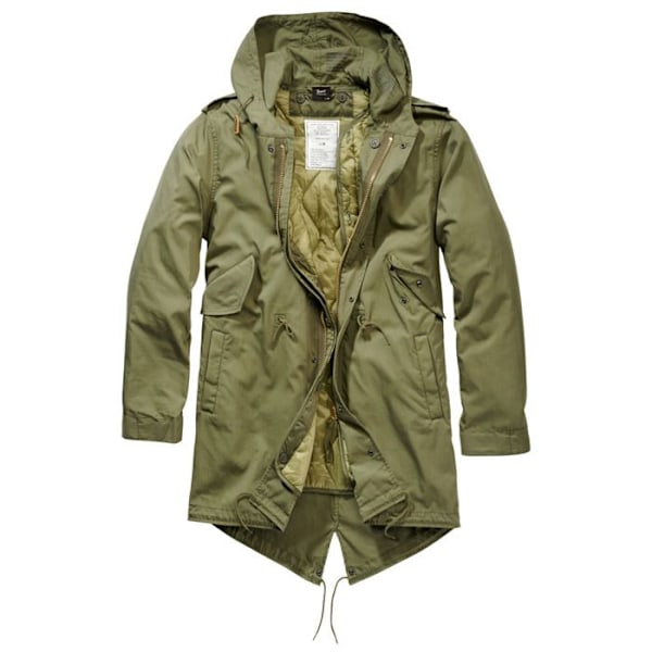 Parka - Brandit - M51 US - Avtagbar foder - Imponerande huva - Autentisk militärstil oliv jag