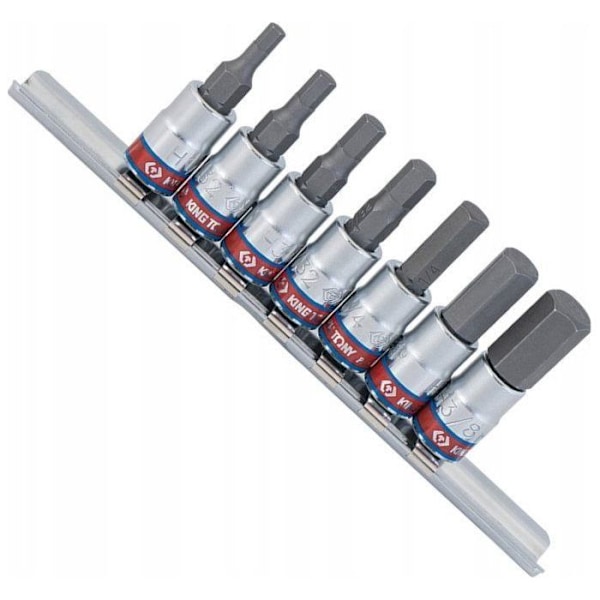 Cle allen - cle a 6 pans - cle male hexagonale King tony - 2127SR - CLEFS KT AX 1/4 7pcs. 2035 H1/8 - H3/8.