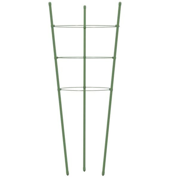 Stöd för trädgårdsväxter 3 ringar 5 st Grön 60 cm Stål Grön