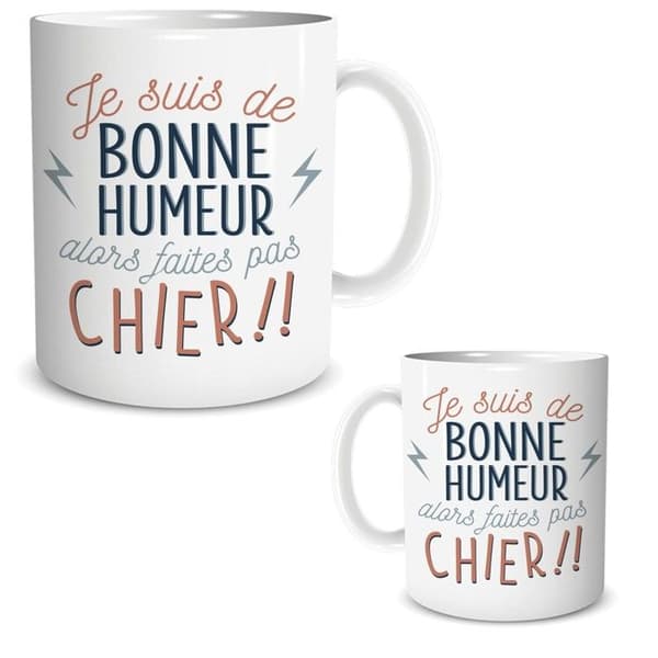 KERAMIKMUGG JAG ÄR PÅ BRA HUMÖR Vit Vit