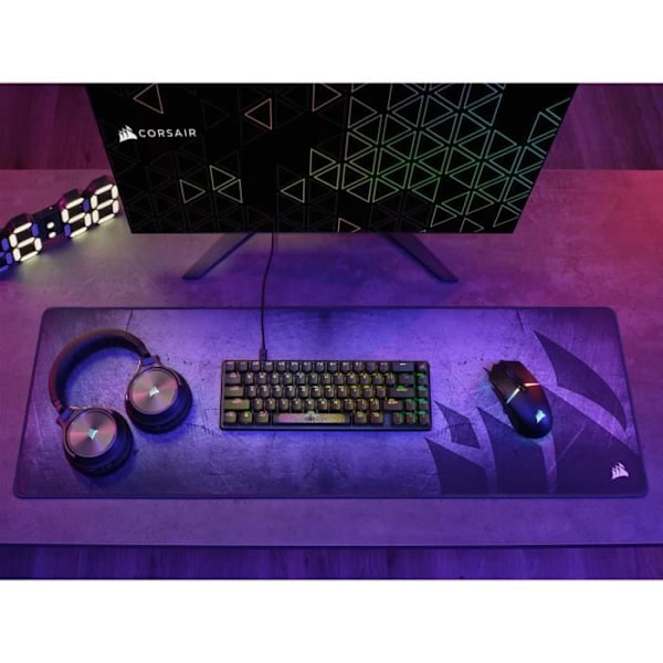 Optiskt och mekaniskt speltangentbord - CORSAIR - K65 PRO MINI - RGB LED-bakgrundsbelyst - CORSAIR OPX-omkopplare - Svart