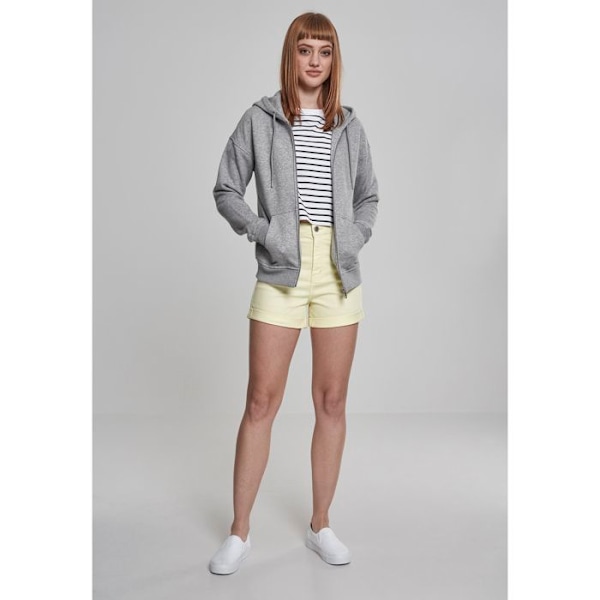 Hoodie med dragkedja - Urban Classic - Classic Ladies - Grå - Långa ärmar - Dam grå M