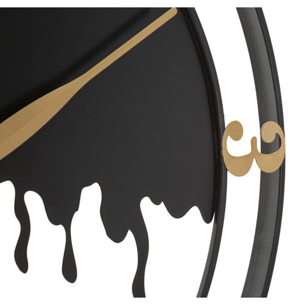 Väggklocka i Metall "Splash" 66cm Svart svart/guld