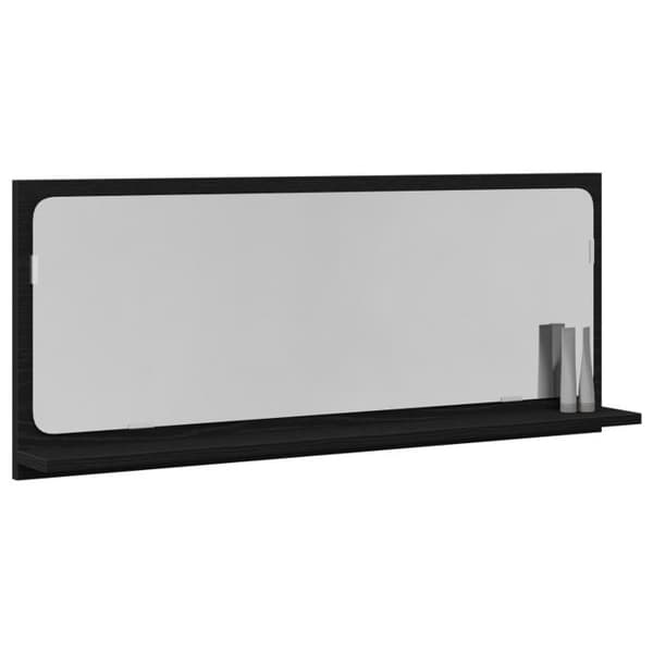 Spegel - Svart ek - 90x10,5x37 cm - rektangulär - samtida design Svart