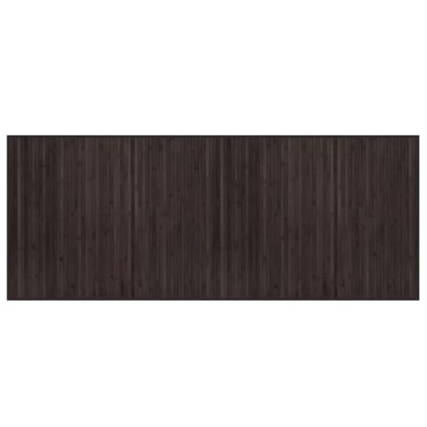 Mörkbrun rektangulär matta 80x200 cm bambu