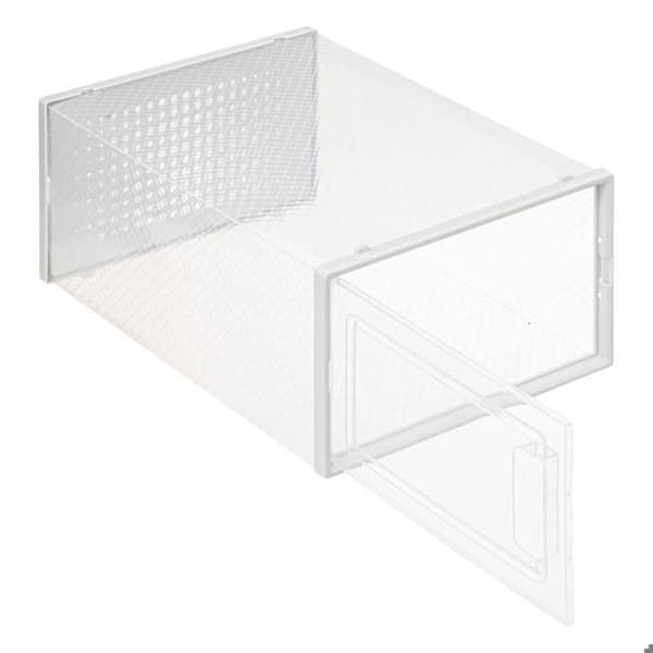 Set med 4 plastskoförvaringslådor M - 5five Transparent