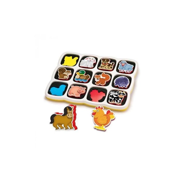 Intelligent Farm Magnetic Puzzle - QUERCETTI - Djur - 12 bitar - Barn - Inomhus - 3 år
