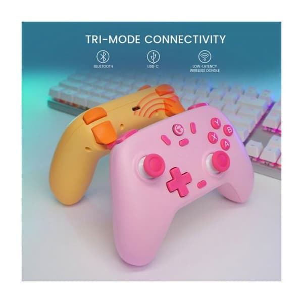 Spelkontroll - GameSir - Nova Lite - Guldgul - Kompatibel med PC, Switch, Mobil - Trådlös, USB-C Gult guld