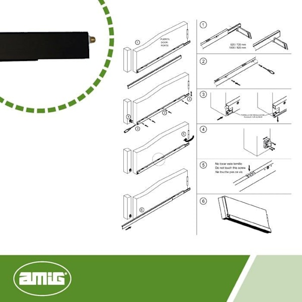 Gångjärn - plugg - möbelgångjärn - pivot Amig - 10425