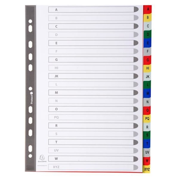 Interkalärer A4 - Exacompta - Alpha A-Z - Polypropen - Mjuk - Oskärbar Olika färger