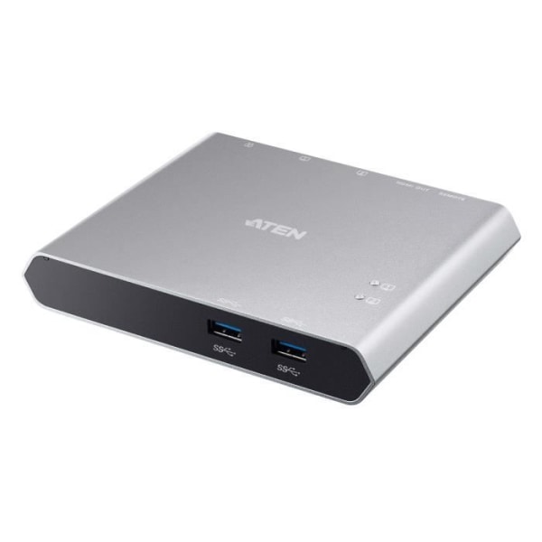 2-portars USB-C Gen 1 dockningsswitch - ATEN - silver - USB-A 3.2 - HDMI - USB-C PD