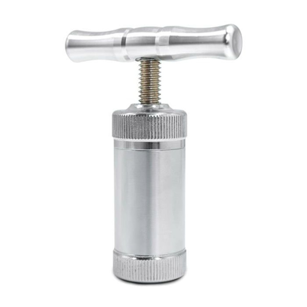 Betinyar Pollenpress, T-handtag, förhandsform för örter, kryddor, peppar (silver)