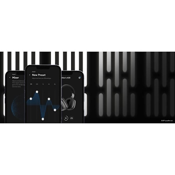 Trådlöst spelheadset - ASTRO GAMING - A30 - Bluetooth - Aktiv brusreducering - Svart svart färg