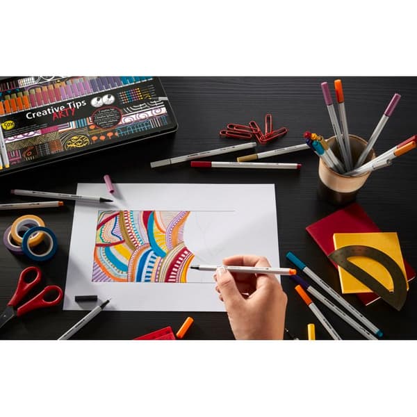 Metallåda x 30 STABILO Creative Tips - pastellfärger Pastell