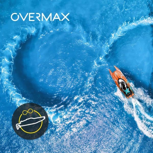 Radiostyrd båt - OVERMAX - X-Tide - 25 km/h - 2 x 17min - Röd