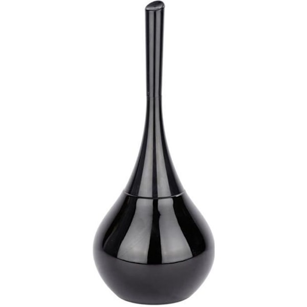 WENKO WC-borste Flakon, WC-borstställ i keramik med svart WC-borste, keramik - plast, ø17,0x41,5 cm, svart