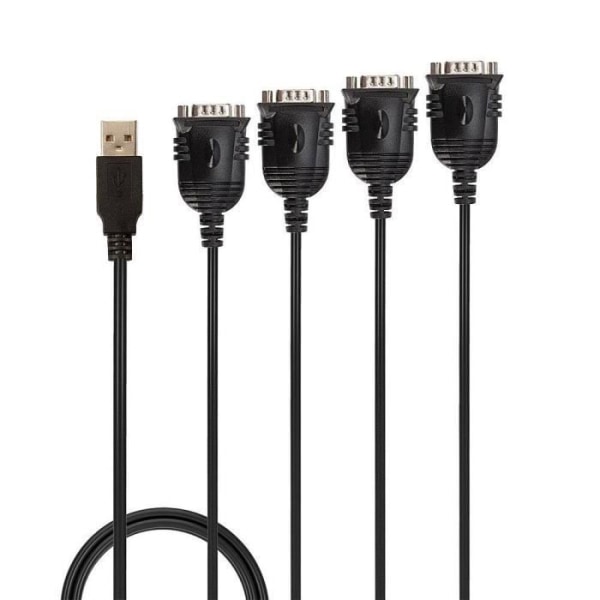 LINDY USB-kabel USB-A hane, 9-polig VGA hankontakt 0,94 m svart 42675