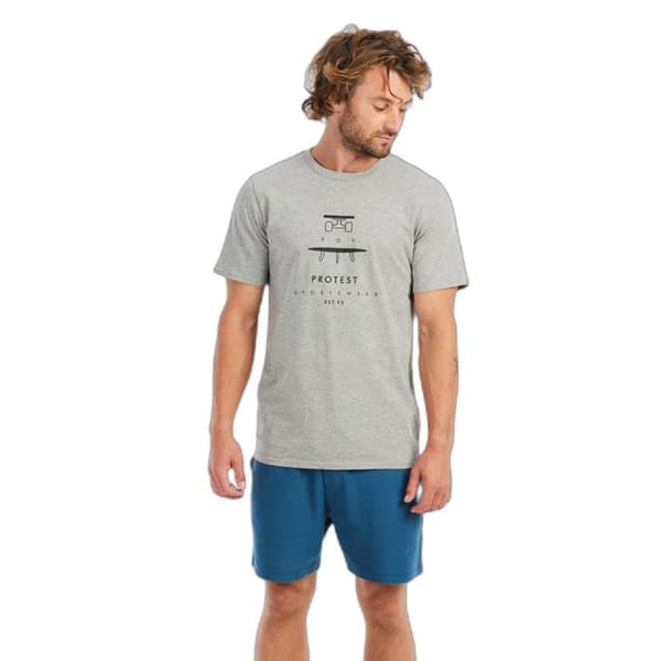 T-shirt Protest Andros - mörkgrå melange mörkgrå närstrid S