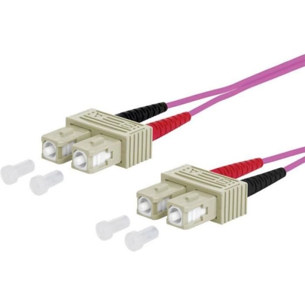 Metz Connect 151S1EOEO10E fiberoptisk patchkabel [2x SC hane - 2x SC hane] 50-125 µ Multimode OM4 1 m