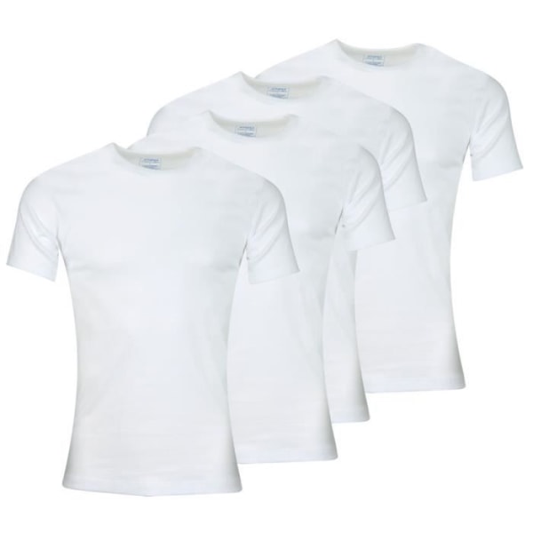 Paket med 4 t-shirts i ekologisk bomull med rund hals för män - 4