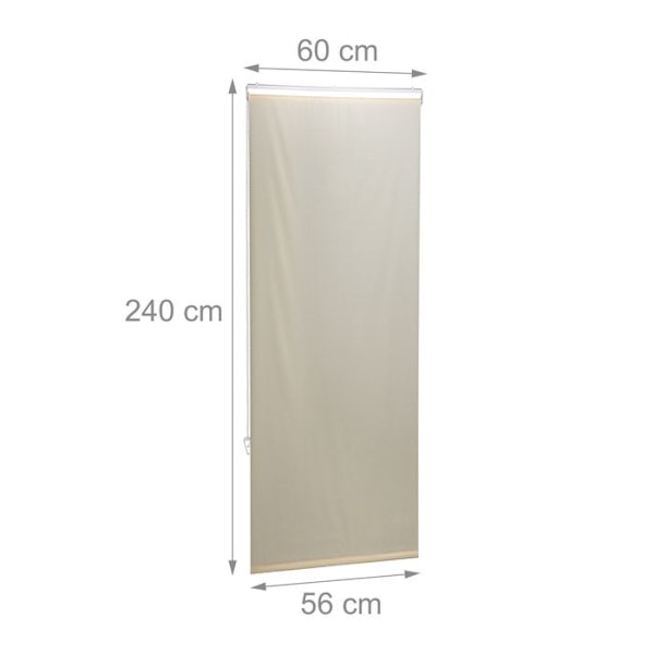 Relaxdays Badkar, 60x240 cm, vattentålig duschdraperi, tak & fönster, badskärm, badrum, beige beige