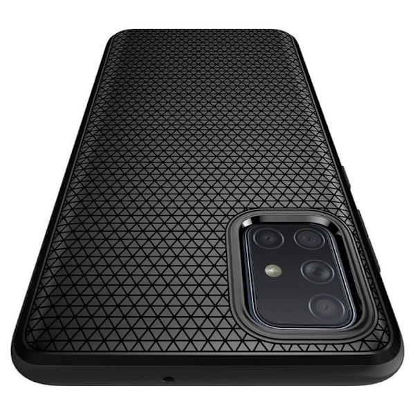 Coque - Spigen - Galaxy A51 - Geometriskt Mönster - Dubbel Skydd - Mjuk TPU Svart