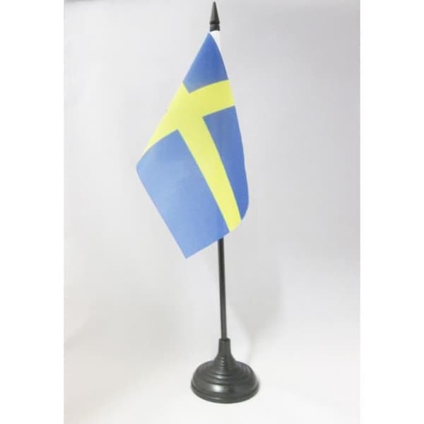 Bordflagga - AZ FLAG - Sverige - Polyester - 15x10 cm - Hög kvalitet