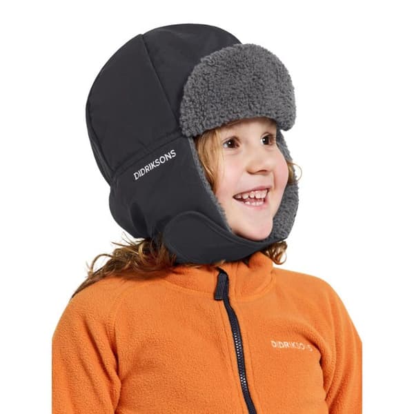 Barnmössa Didriksons Biggles svart 56 cm