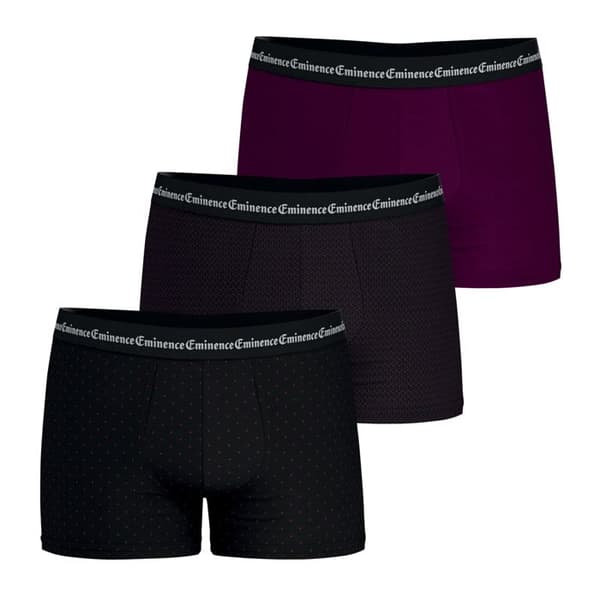 3-pack herrboxers Business Print Eminence Plommon XXL