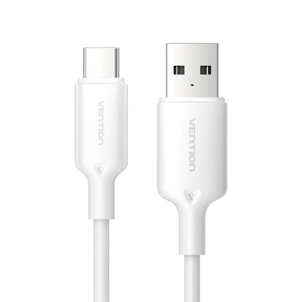 USB A till USB-C-kabel - VENTION - CTQWF - 3A - 1 m - Högkvalitativ nylon Vit