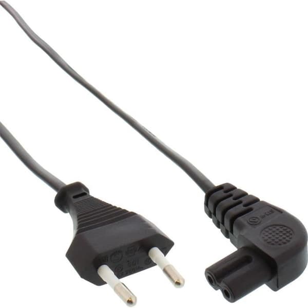 Strömkabel - INLINE - Euro 8 Hon - 2m - Svart - Strömförsörjning
