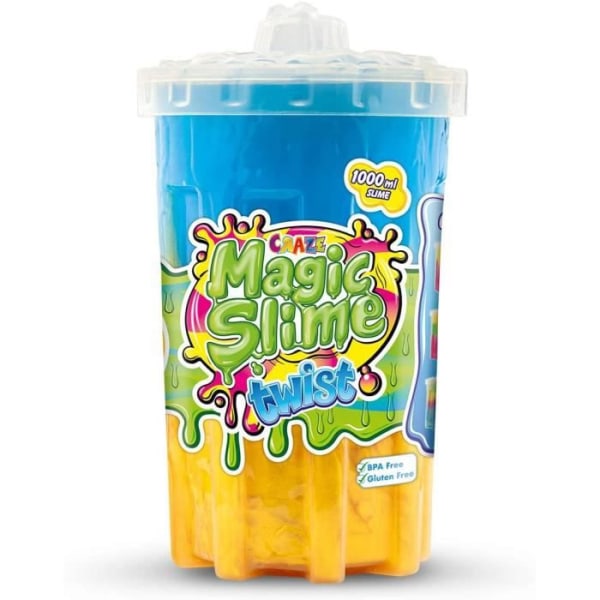 CRAZE Magic Slime Twist Magic Toy Mucus Clay för barn i fat 1000ML Val av flerfärgade färger -