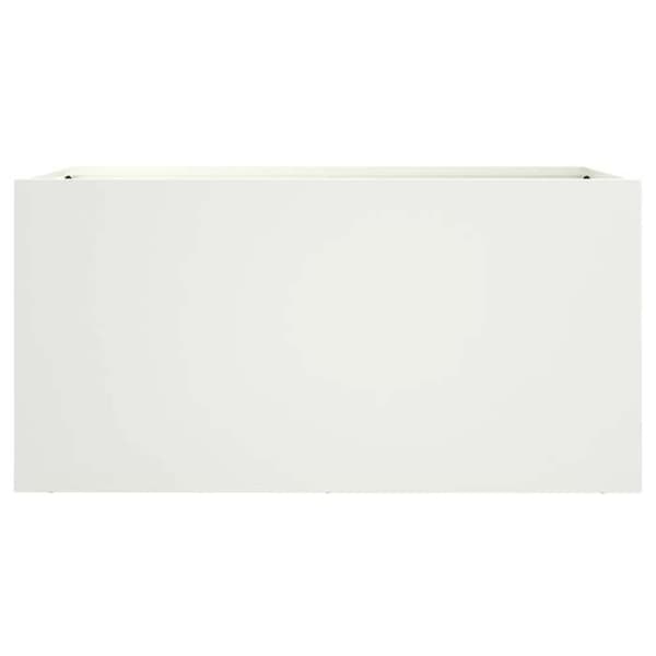 vidaXL Blomlåda vit 62x30x29 cm stål 841590