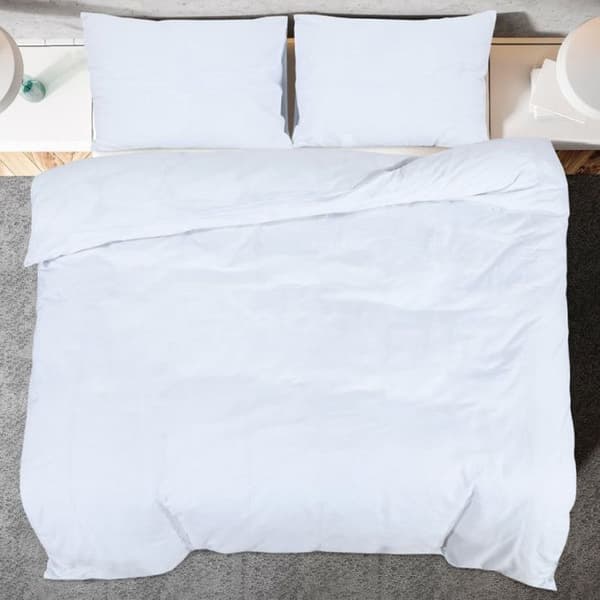 vidaXL Påslakan Set Vit 200x220 cm Microfiber136025