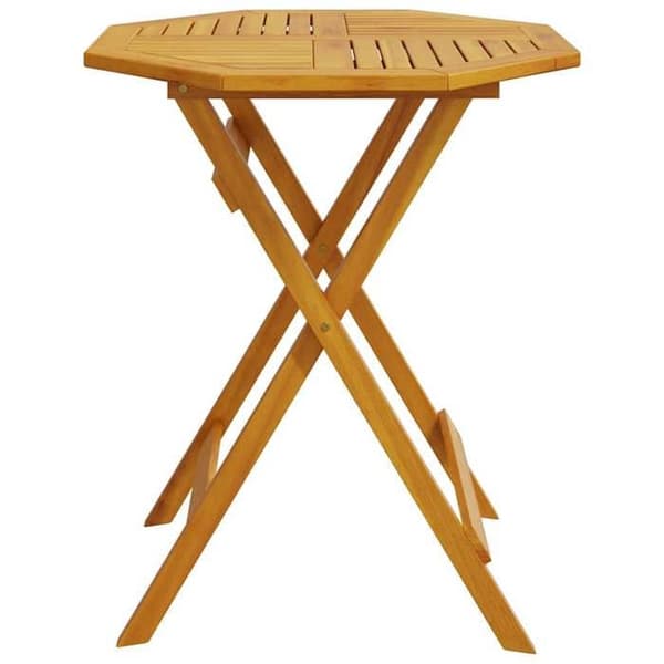 vidaXL Fällbart trädgårdsbord Ø70x75 cm av massivt akaciaträ 4004910