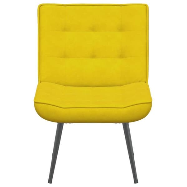 Gul vilstol 64x74x84 cm sammet