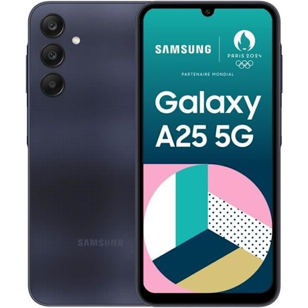 Samsung Galaxy A25 Smartphone 256 GB 5G Blå Nattblått