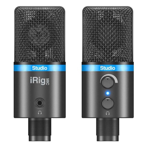 USB studiomikrofon IK Multimedia IRIG MIC STUDIO SVART trådad med stift