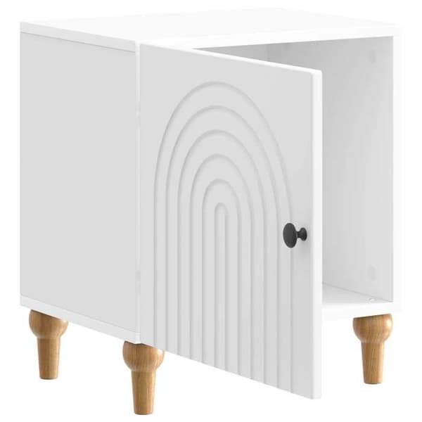 vidaXL Sängbord Vit glansig 43 x 34,5 x 50 cm 894113