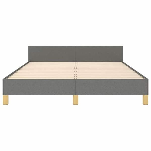 vidaXL Sängram utan madrass mörkgrå 140x190 cm tyg 347408 Mörkgrå