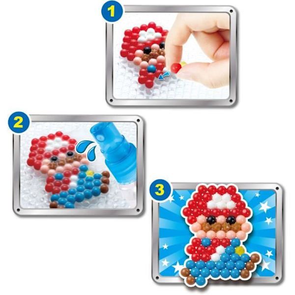 Super Mario-kit - AQUABEADS - Pärlor som fastnar i vatten Flerfärgad