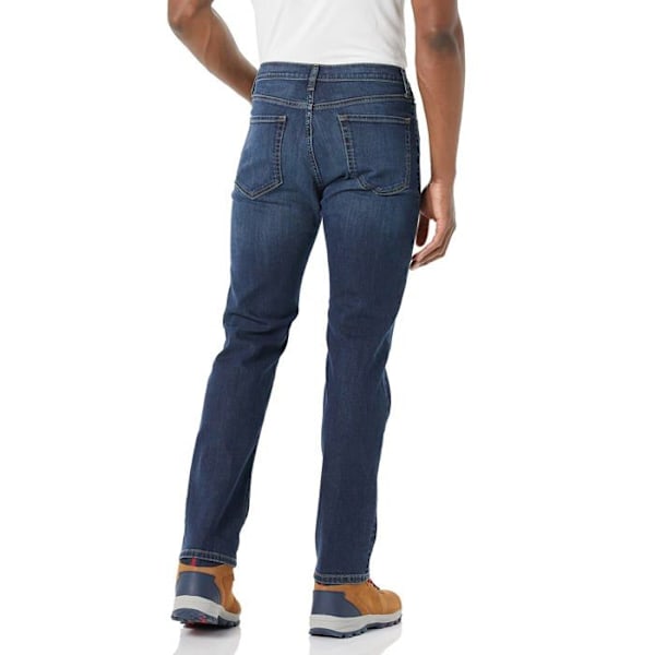 Jeans Essentials - AE-M-F20-PTS-125-AEMJ385-28W x 30L - Amazon Jeans mycket elastiska raka klipp för män Mörk blekt 28