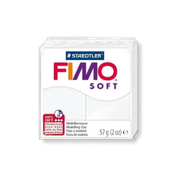 FIMO Box 6 delar Fimo Soft White N°0