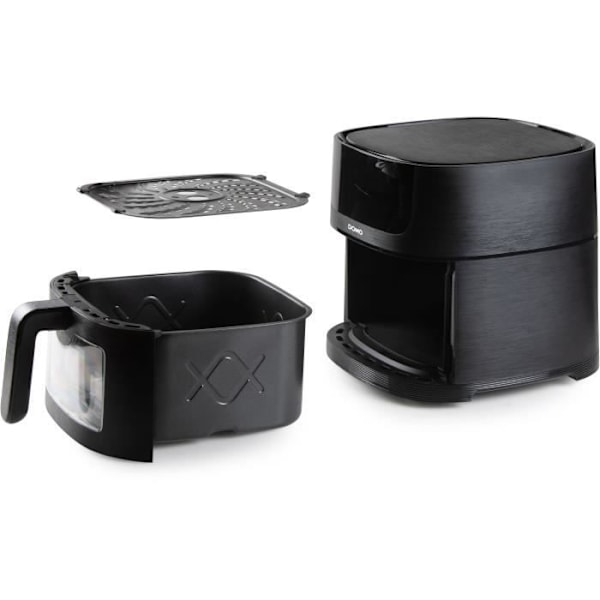 Varmluftsfritös - DOMO - DO540FR - 6L - Digital skärm - 8 program - Deli-Fryer Svart