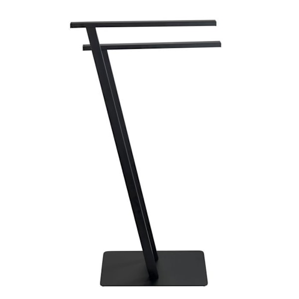 Wenko - Handdukshållare design metall Lirio - B. 20 x H. 76 cm - Svart Svart