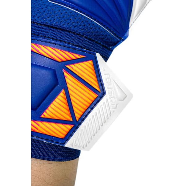 Reusch Attrakt Solid målvaktshandskar - sharpblu/vit/chock orange skarpblå/vit/chock orange 8