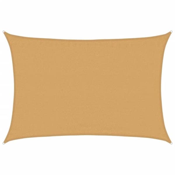 vidaXL Skuggväv 160 g/m² rektangulär sand 3,5x5 m PEHD 4002044